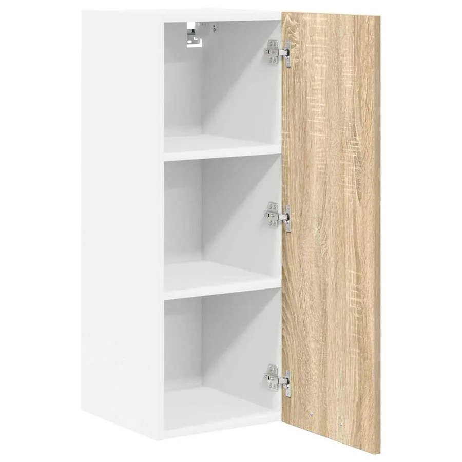 Armoire suspendue 2 pcs Chêne Sonoma et Blanc 30 x 31 x 80 cm - 5