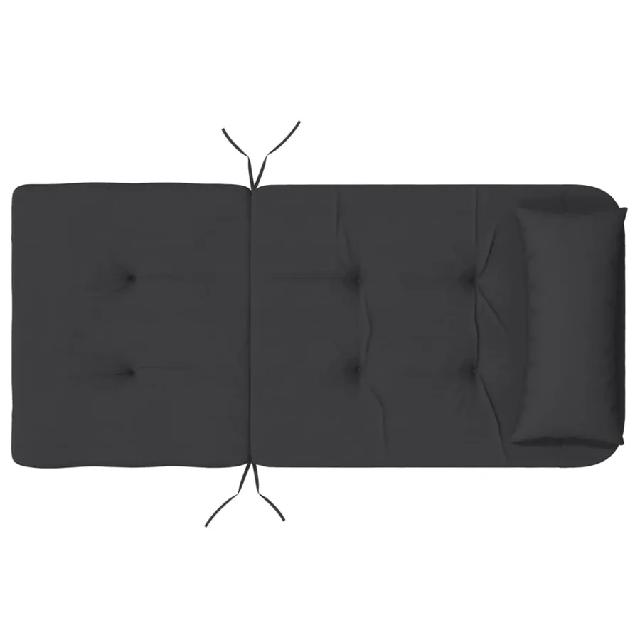 Coussins de chaise adirondack lot de 2 noir tissu oxford - 8