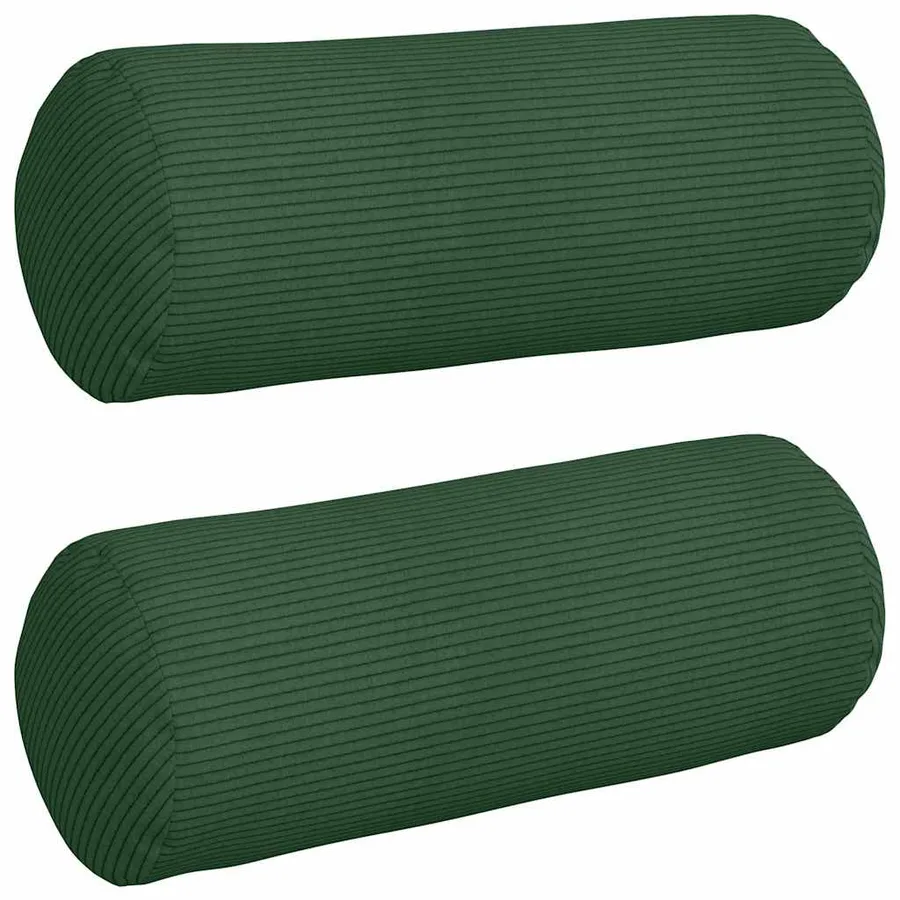 Coussins d'accent 2 pcs Vert foncé Ø 15 x 40 cm - 2