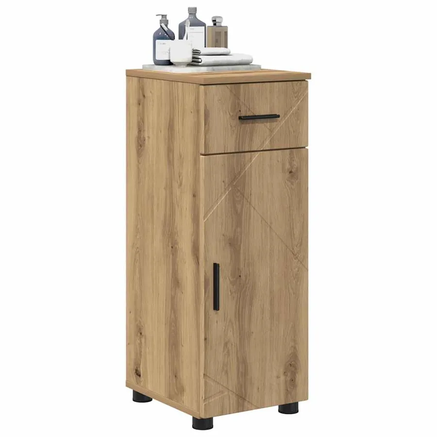 Cabinet de salle de bain Chêne artisanal 30 x 35 x 80 cm - 3