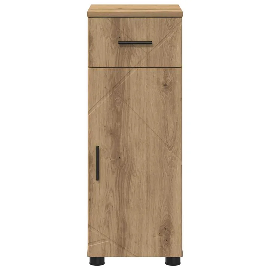 Cabinet de salle de bain Chêne artisanal 30 x 35 x 80 cm - 6