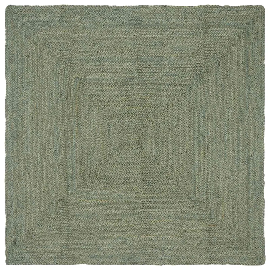 Tapis de surface Rectangulaire Vert olive 120 x 120 cm Jute