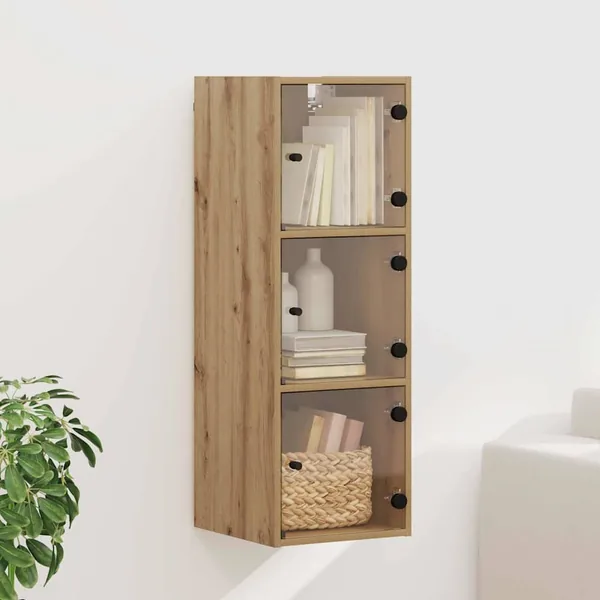 Meuble mural 35 x 37 x 102 cm Bois d'ingénierie Chêne artisanal