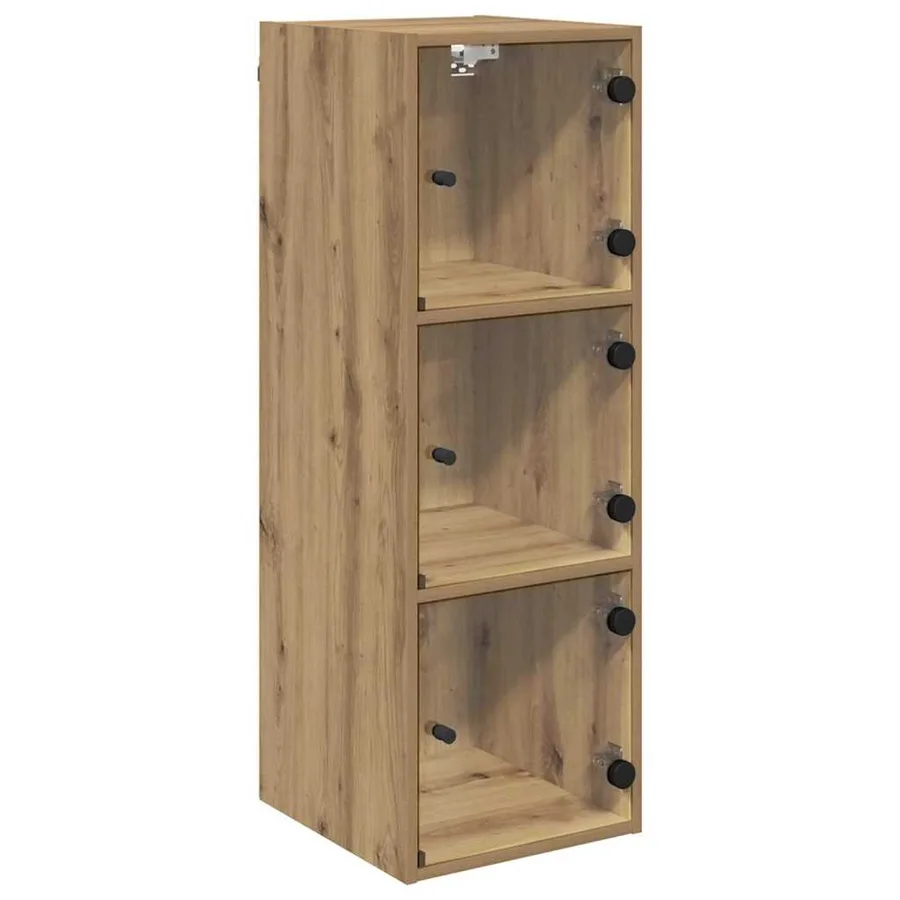 Meuble mural 35 x 37 x 102 cm Bois d'ingénierie Chêne artisanal - 2