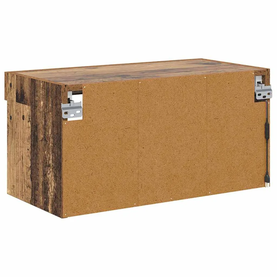 Ensemble meuble TV avec LED Bois Ancien 60 x 30 x 30 cm - 9