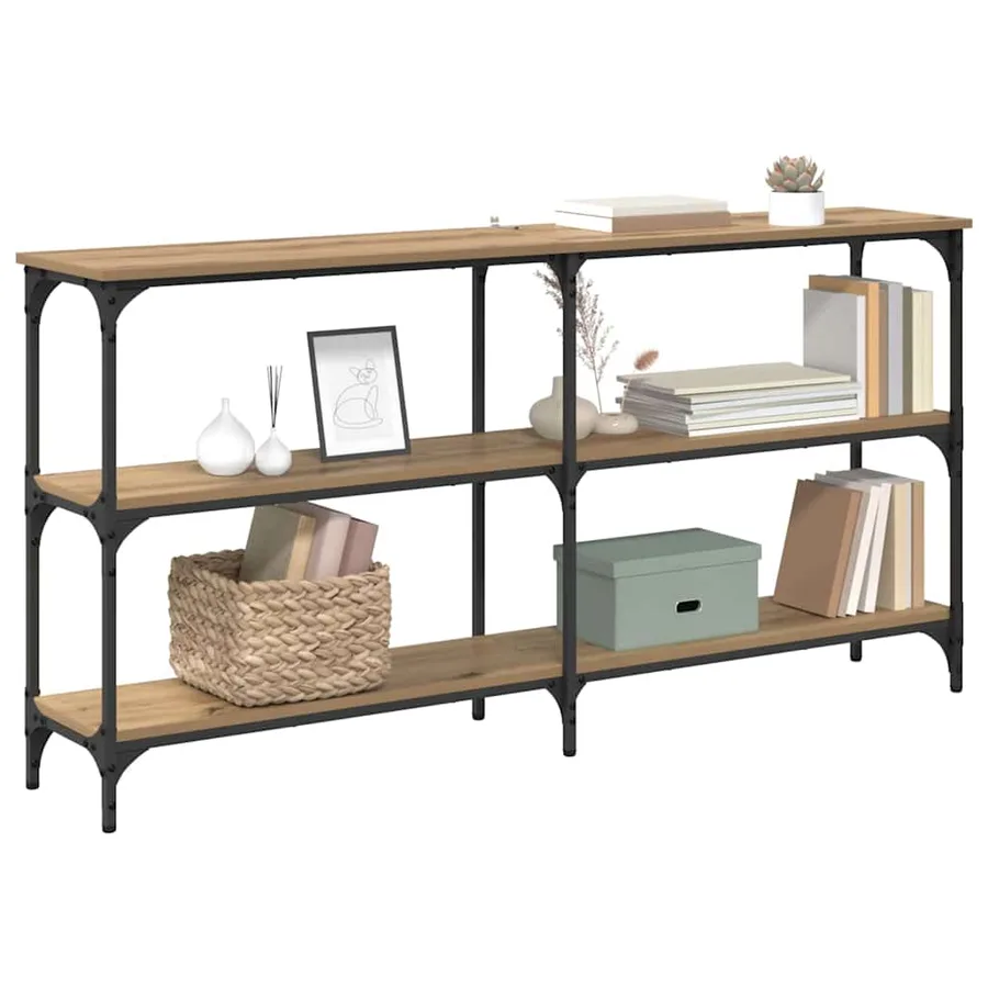 Table console Chêne artisanal 150 x 29 x 75 cm - 3