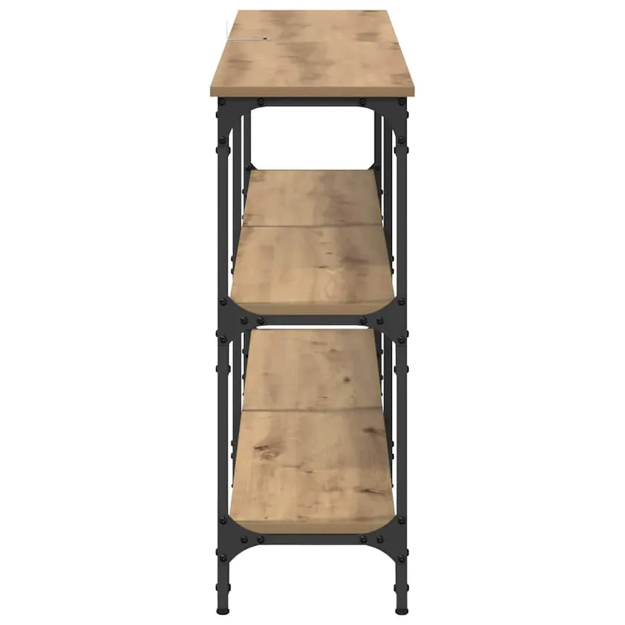 Table console Chêne artisanal 150 x 29 x 75 cm - 6