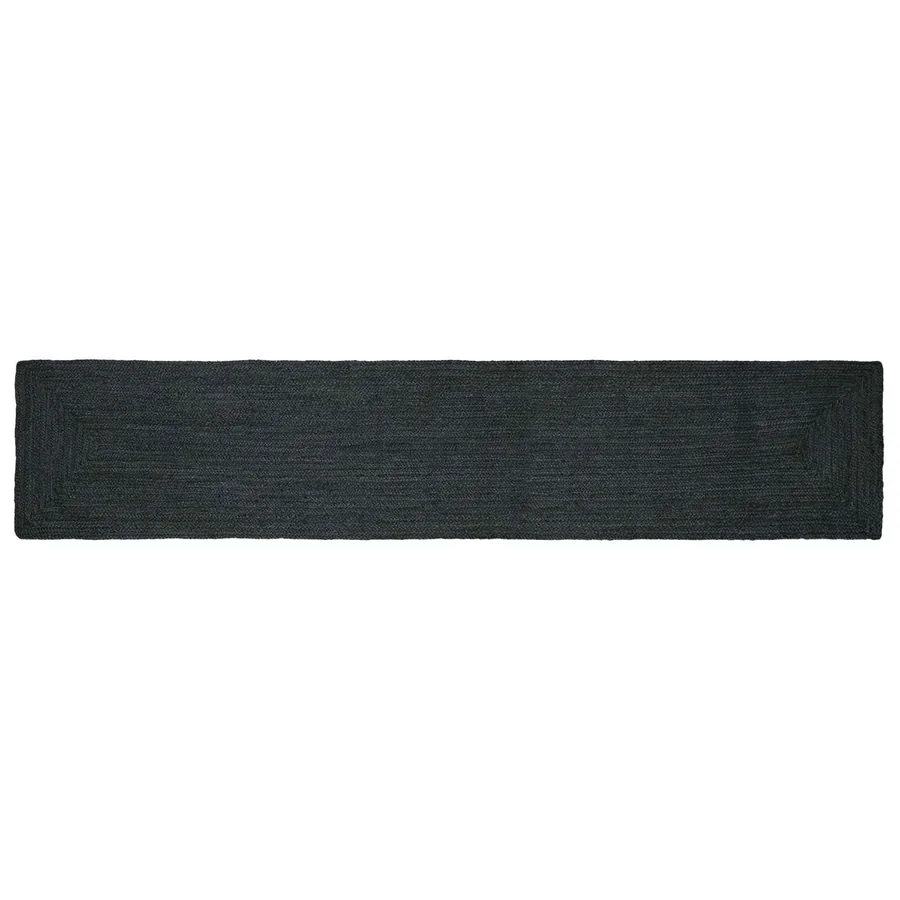Tapis de surface Rectangulaire Gris foncé 60 x 400 cm Jute