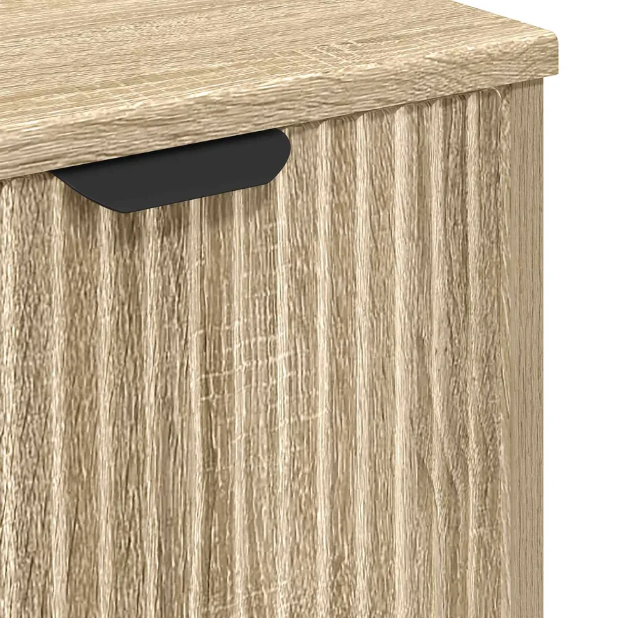 Meuble de Lavabo de Salle de Bain avec stockage Chêne Sonoma - 11