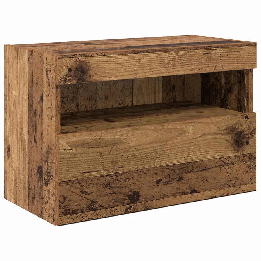 Meubles TV muraux 6 pcs Bois ancien Bois d'ingénierie - 9