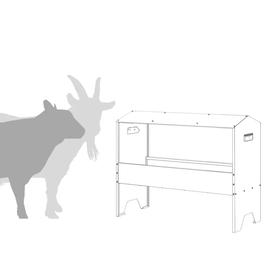 Trough d'alimentation pour le bétail Argent 79 x 35 x 62 cm - 10