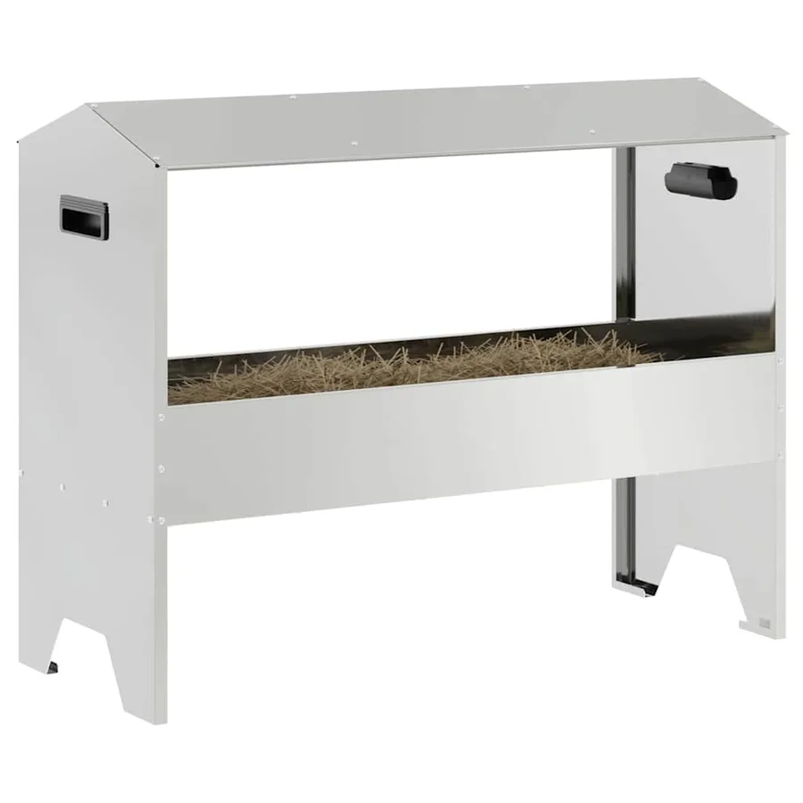 Trough d'alimentation pour le bétail Argent 79 x 35 x 62 cm - 3