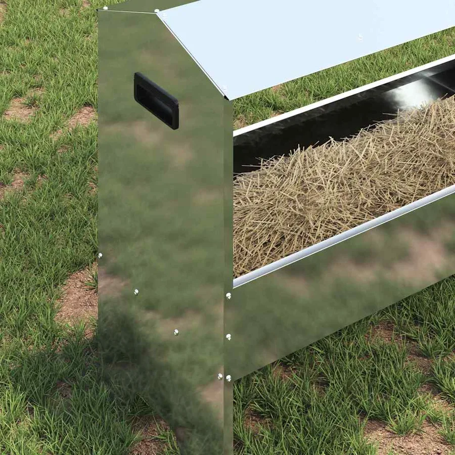 Trough d'alimentation pour le bétail Argent 79 x 35 x 62 cm - 4