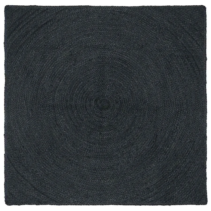 Tapis de surface Gris foncé 160 x 160 cm Jute