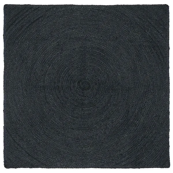 Tapis de surface Gris foncé 160 x 160 cm Jute
