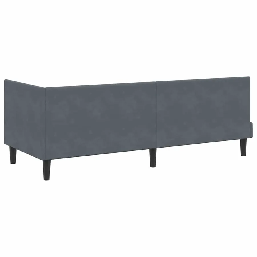 Cadre de lit d'angle Gris foncé 80 cm x 200 cm Velours - 7