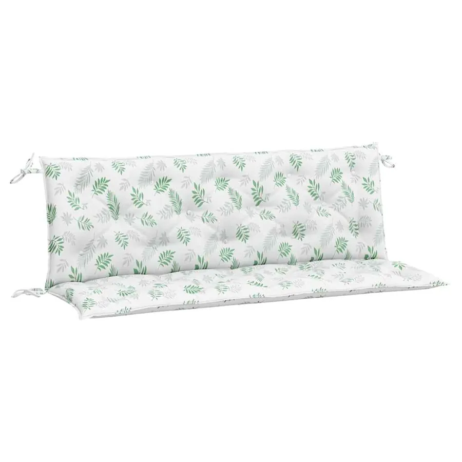 Coussins de banc de jardin lot de 2 motif de feuilles tissu - 2
