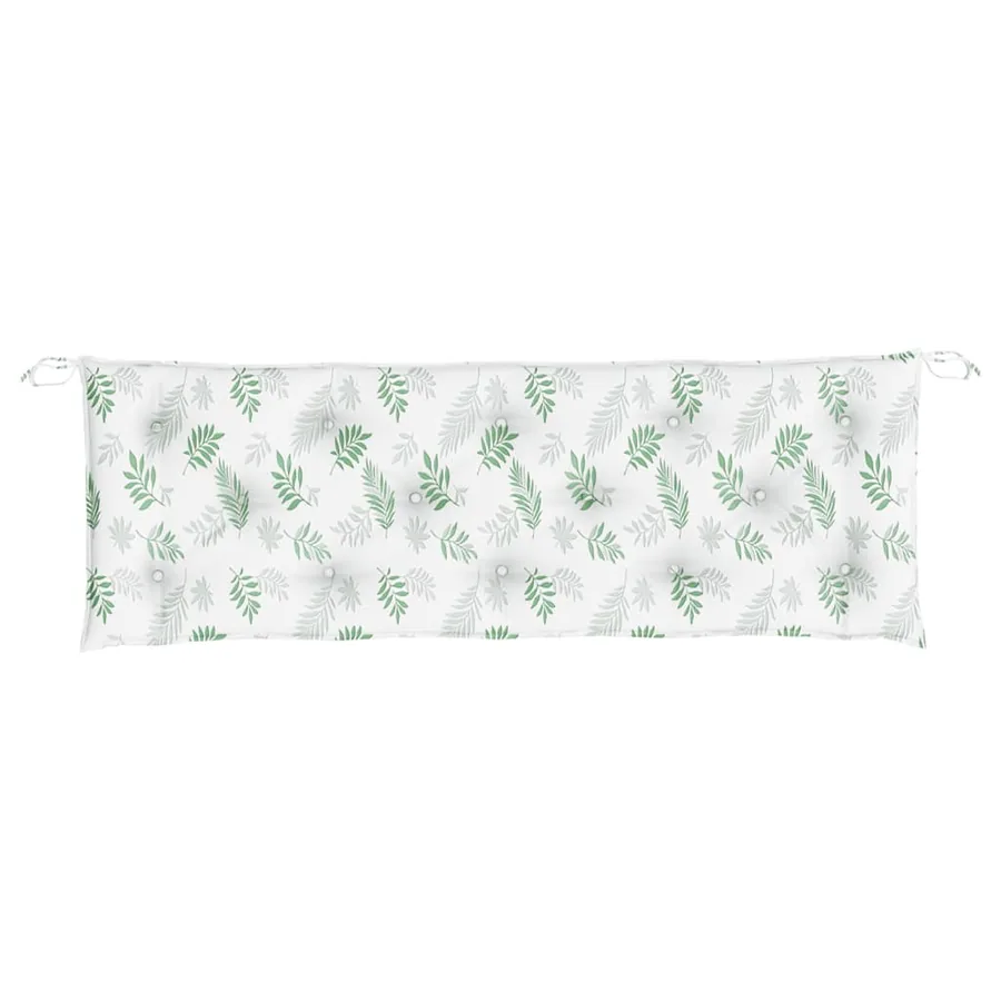 Coussins de banc de jardin lot de 2 motif de feuilles tissu - 6