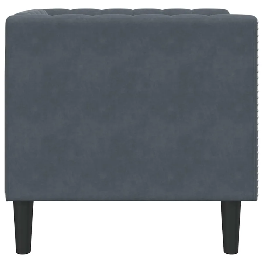 Canapé Gris foncé 74,5 x 71 x 70,5 cm Velours - 5