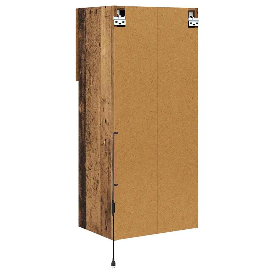Meubles TV muraux avec LED 2 pcs Bois ancien 40,5 x 30 x 90 cm - 10