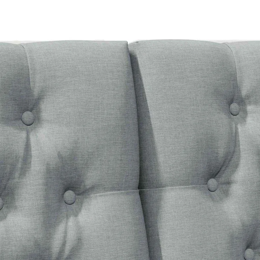 Tête de lit capitonnée Gris clair 200 cm Pin massif - 7