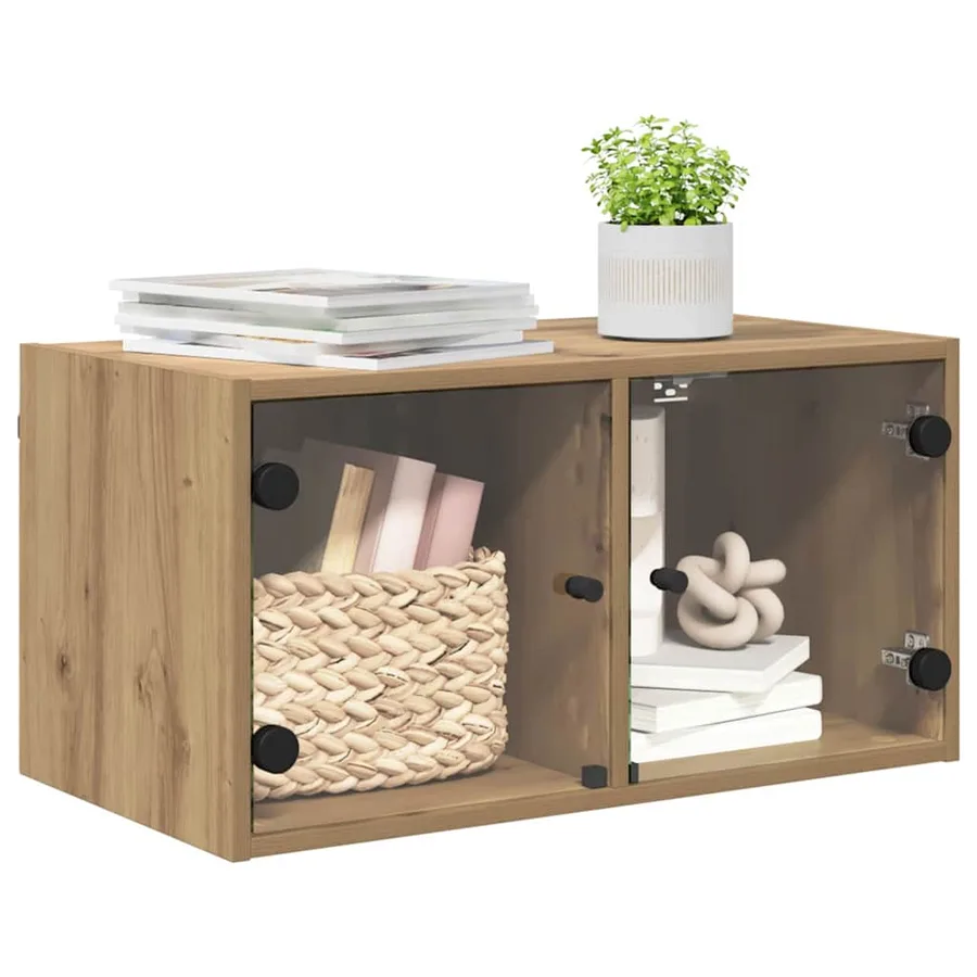 Meuble mural 68 x 37 x 35 cm Bois d'ingénierie Chêne artisanal - 3