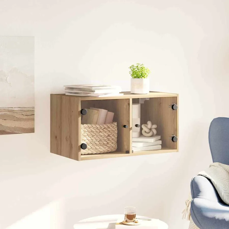 Meuble mural 68 x 37 x 35 cm Bois d'ingénierie Chêne artisanal - 4