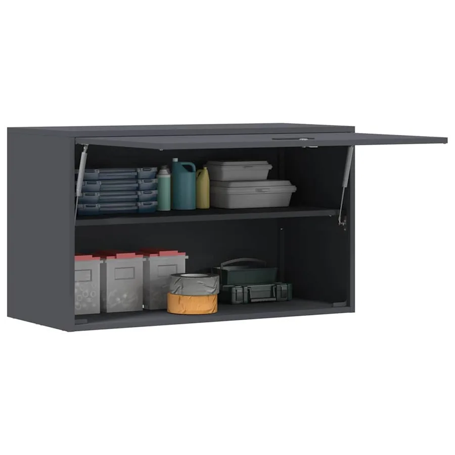 Armoire murale pour garage Anthracite 90 x 40 x 53 cm - 3