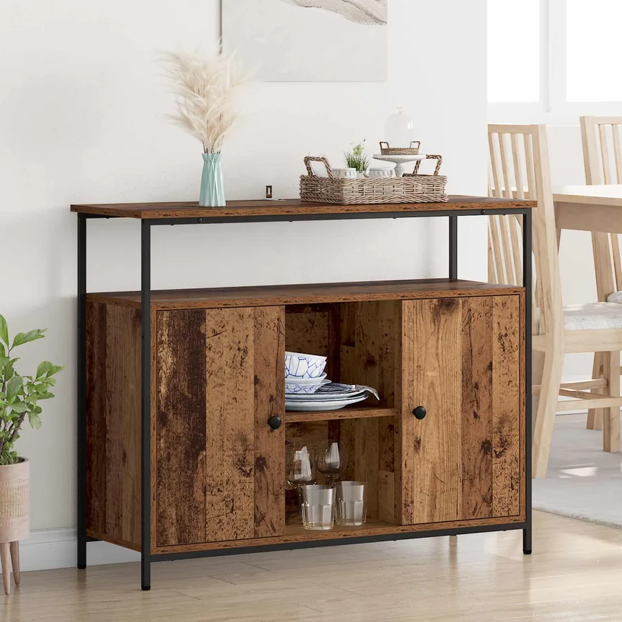 Buffet Bois Ancien 100 x 35 x 80 cm Bois d'ingénierie