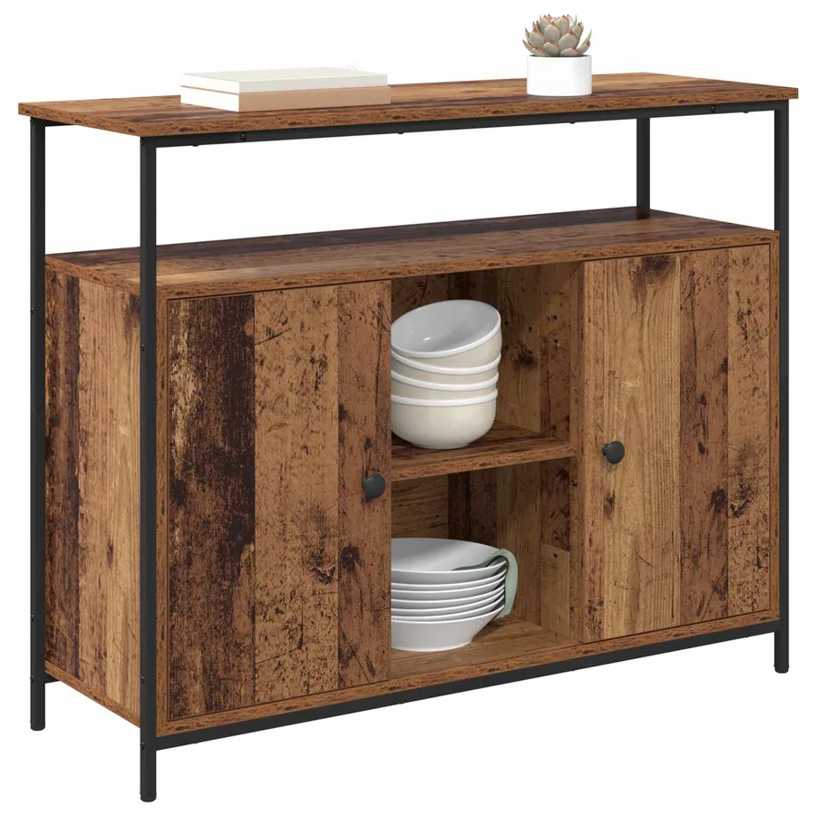 Buffet Bois Ancien 100 x 35 x 80 cm Bois d'ingénierie - 3