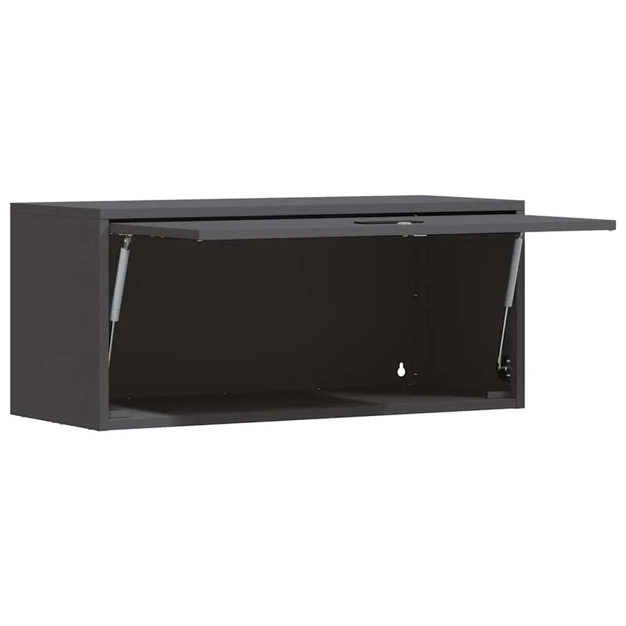 Armoire murale pour garage Noir 80 x 33 x 35 cm - 5
