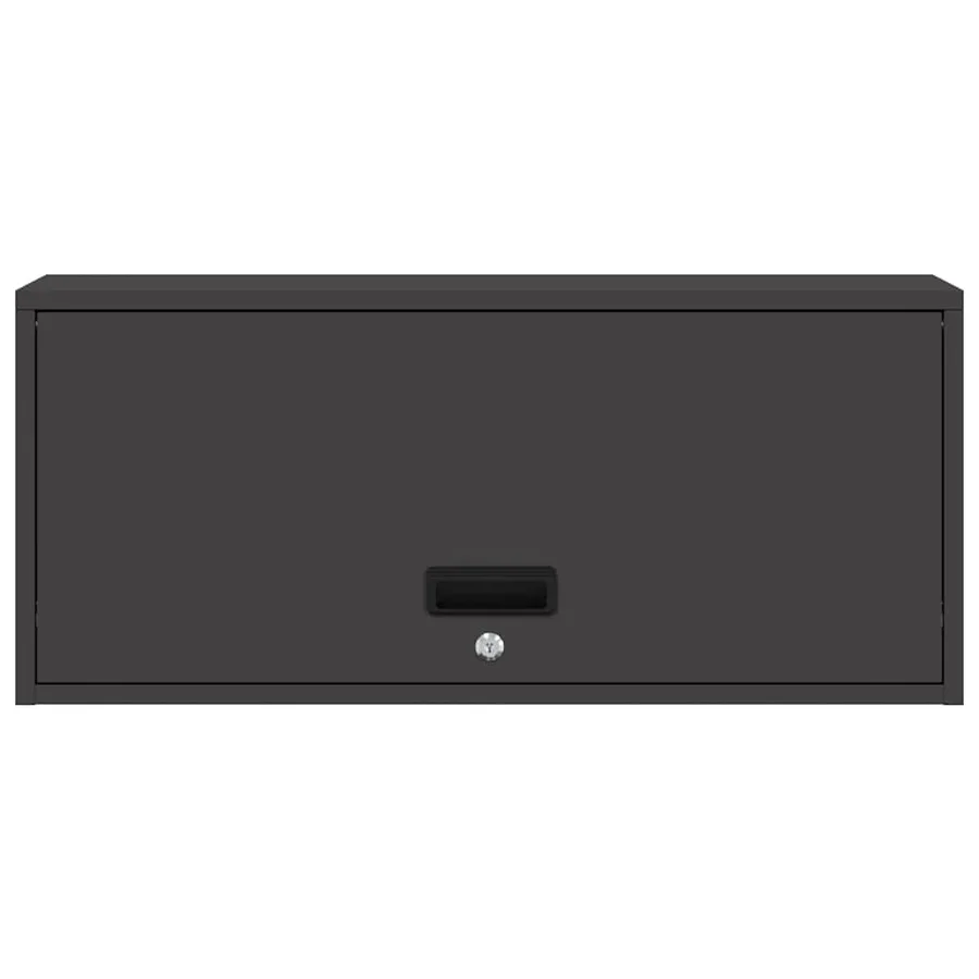 Armoire murale pour garage Noir 80 x 33 x 35 cm - 6