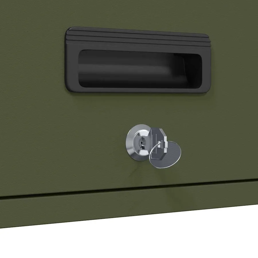 Armoire murale pour garage Vert olive 60 x 33 x 35 cm - 11