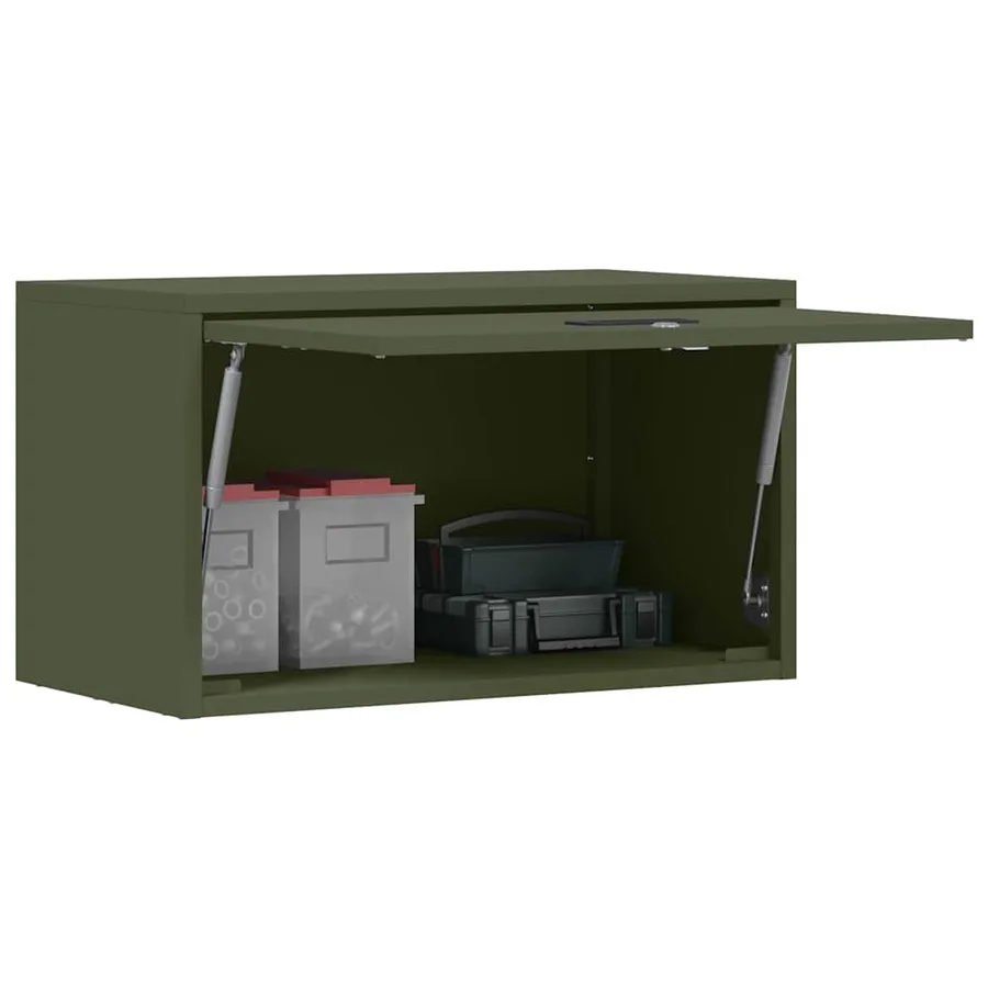 Armoire murale pour garage Vert olive 60 x 33 x 35 cm - 3