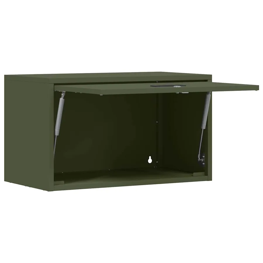 Armoire murale pour garage Vert olive 60 x 33 x 35 cm - 5