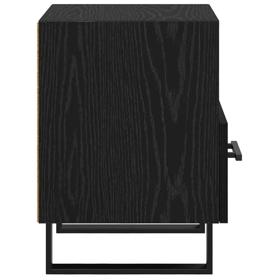 Cabinet de chevet avec tiroir Chêne noir 40 x 35 x 47,5 cm - 7