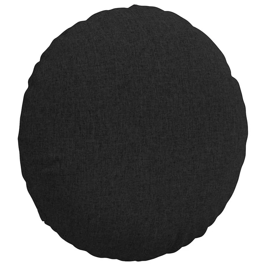 Coussins de siège 2 pcs Noir Ø80 x 29 cm tissu - 5