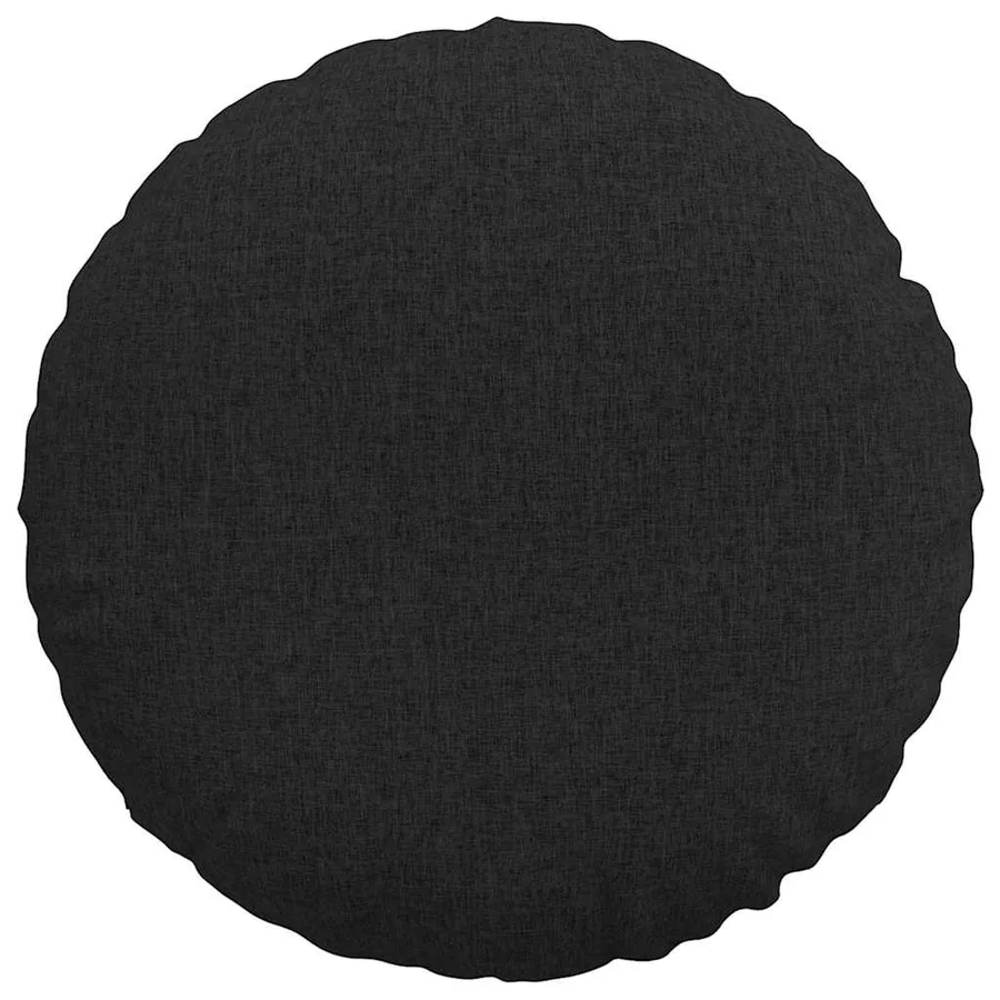 Coussins de siège 2 pcs Noir Ø80 x 29 cm tissu - 6