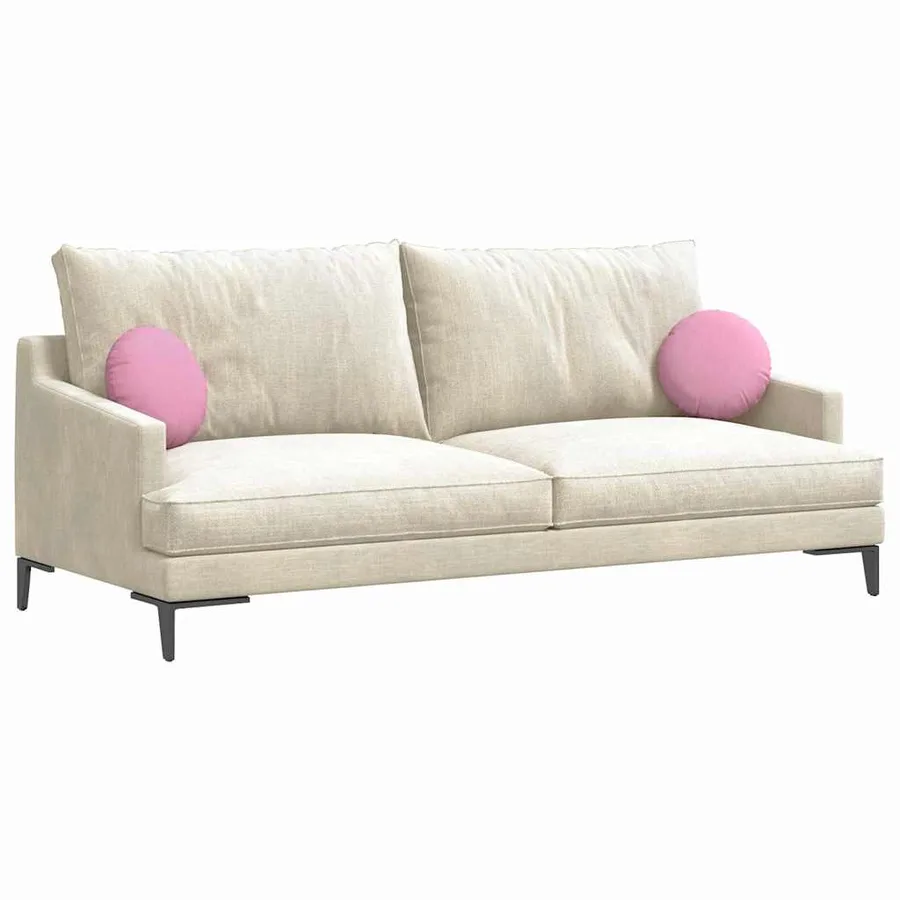Coussins de siège 2 pcs Rose Ø30 x 13 cm tissu - 3