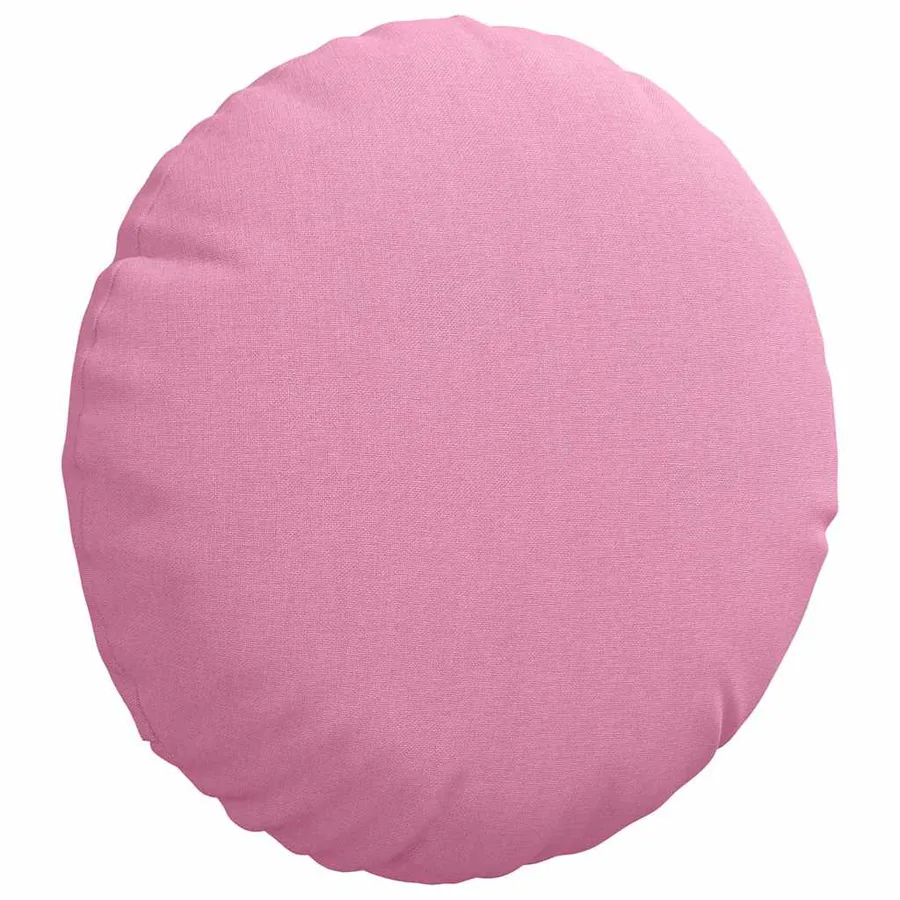 Coussins de siège 2 pcs Rose Ø30 x 13 cm tissu - 5
