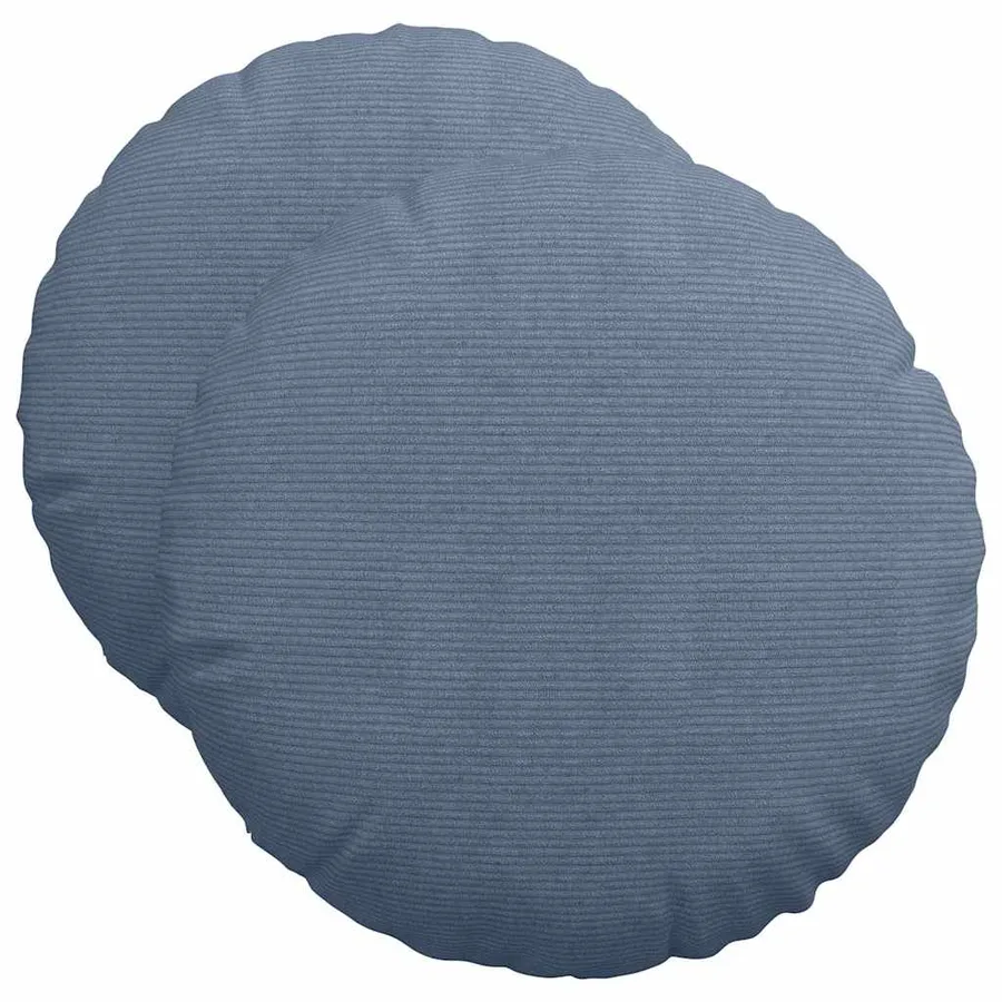Coussins de siège 2 pcs Bleu Ø50 x 19 cm - 2