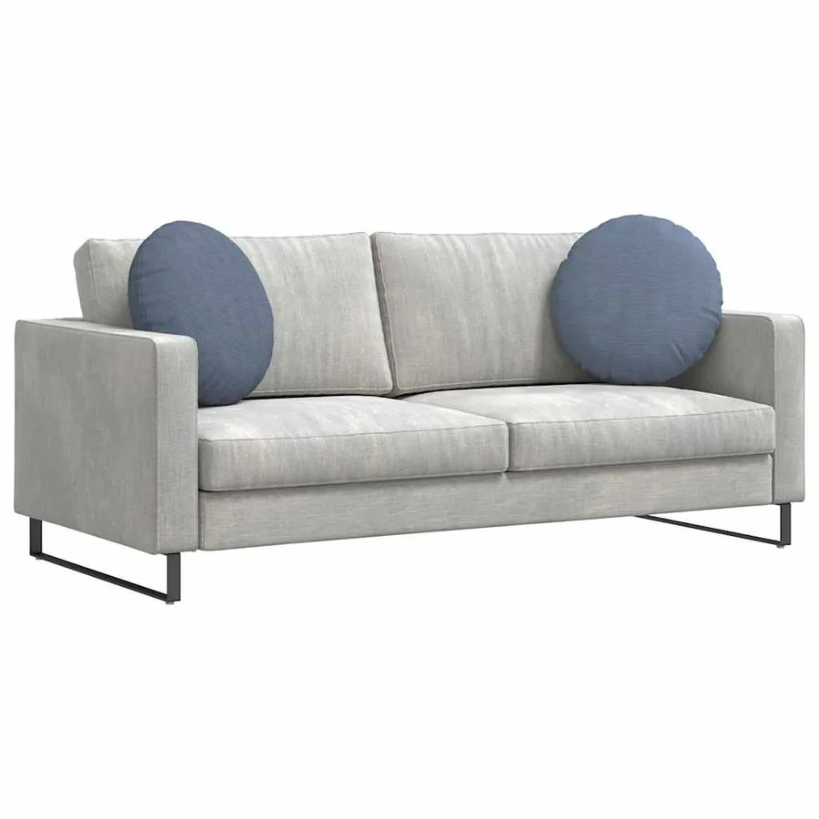 Coussins de siège 2 pcs Bleu Ø50 x 19 cm - 3