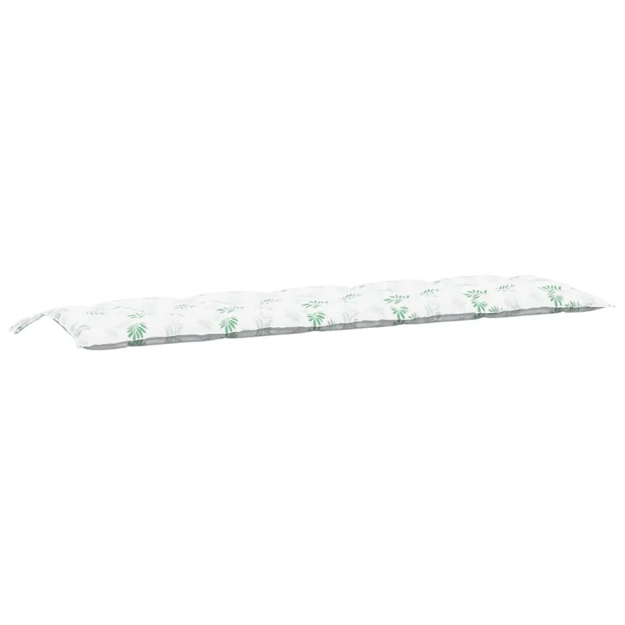 Coussin de banc de jardin motif de feuilles 180x50x7 cm - 2