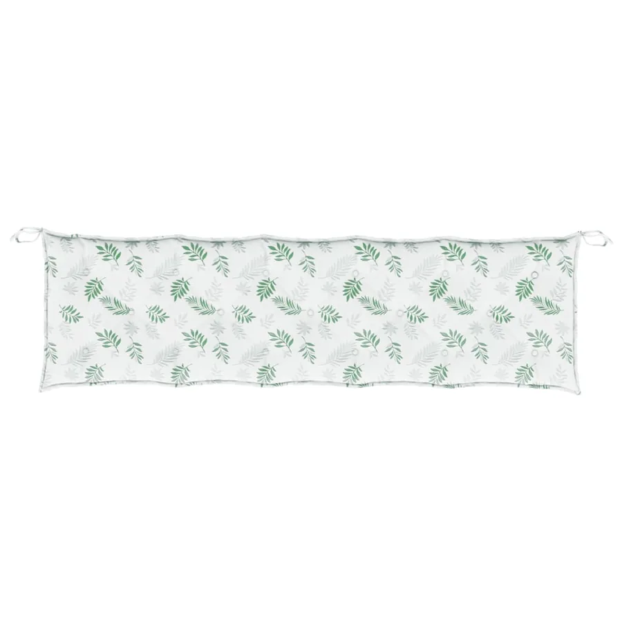 Coussin de banc de jardin motif de feuilles 180x50x7 cm - 4