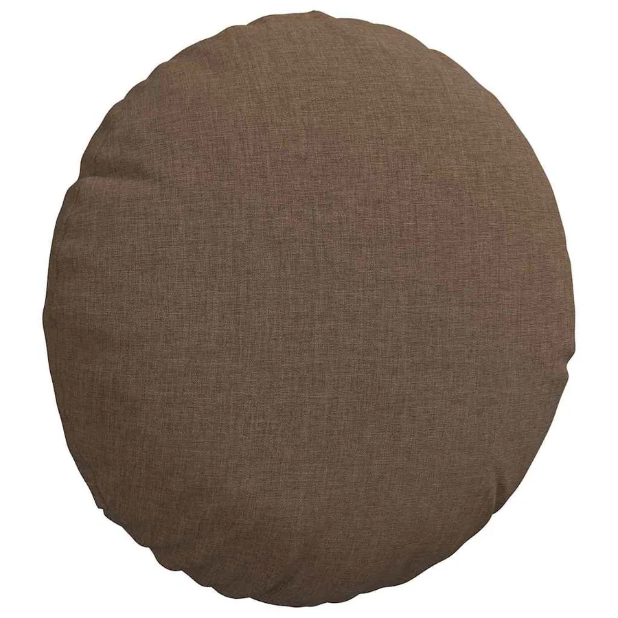 Coussins de siège 2 pcs Marron Ø30 x 13 cm tissu - 5