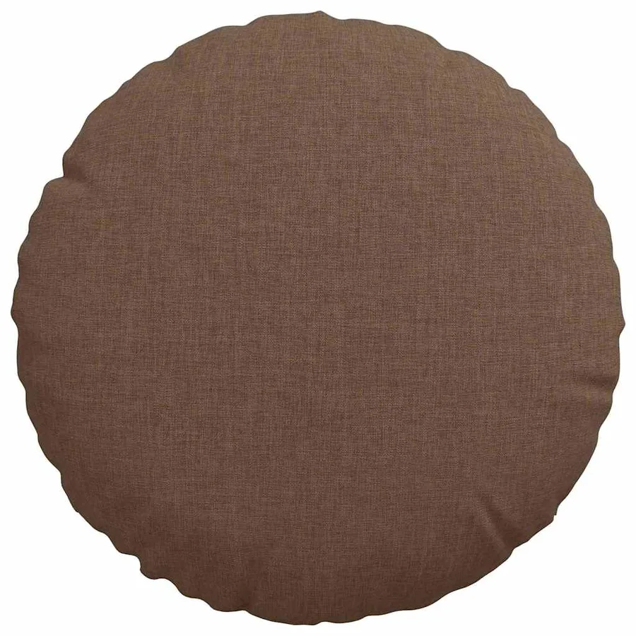 Coussins de siège 2 pcs Marron Ø30 x 13 cm tissu - 6