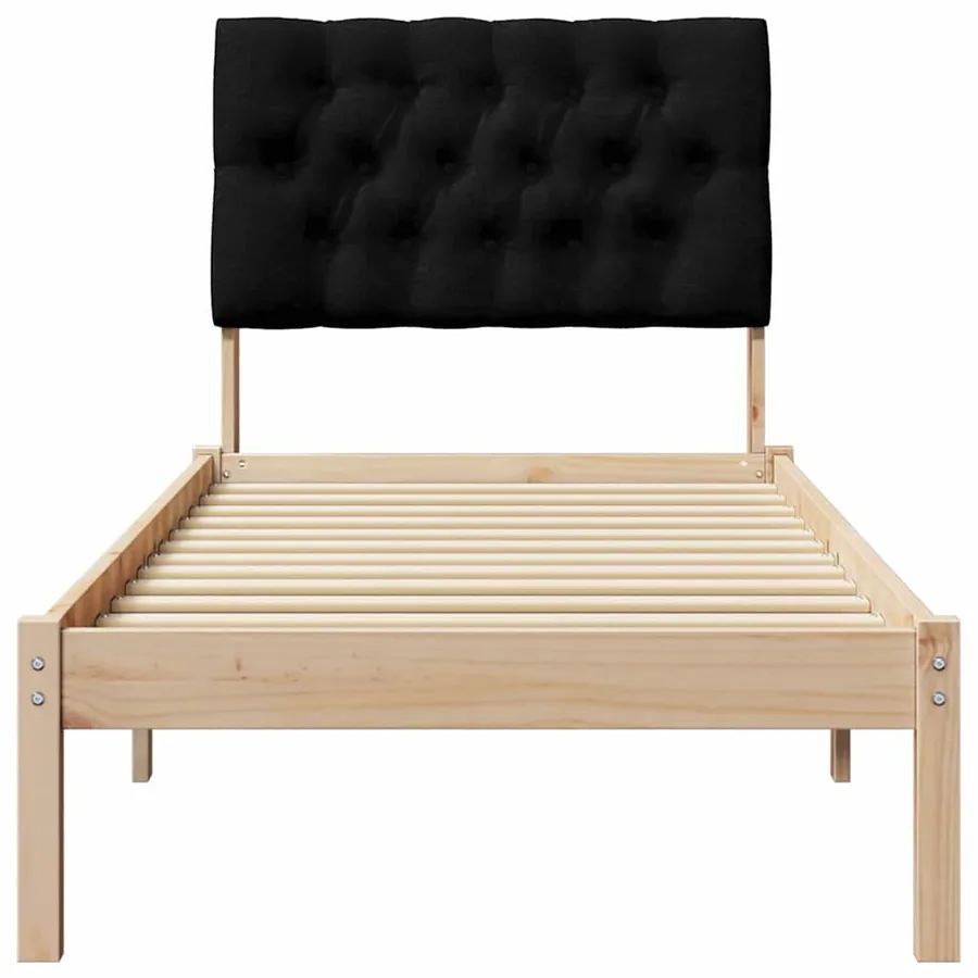 Cadre de lit avec tête de lit rembourrée Marron 75 x 190 cm - 5