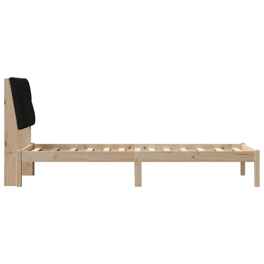 Cadre de lit avec tête de lit rembourrée Marron 75 x 190 cm - 6