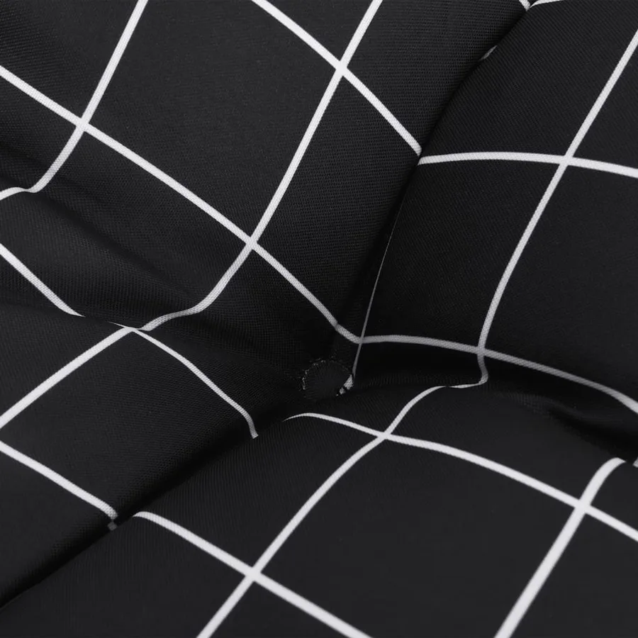 Coussins de chaise lot de 4 carreaux noir 50x50x7 cm - 7