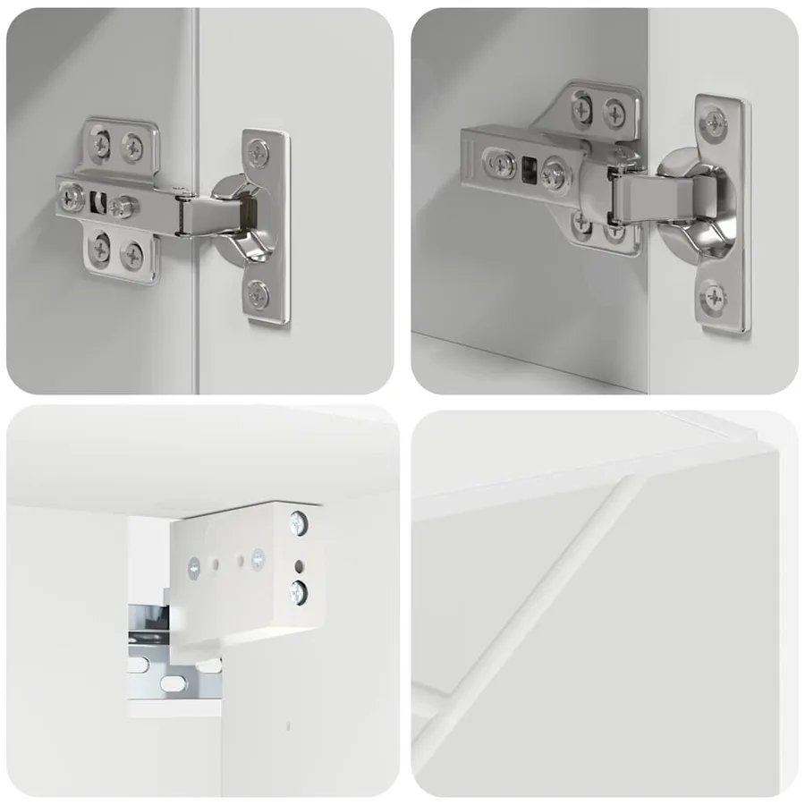 Ensemble de mobilier de salle de bain avec tiroir 5 pcs Blanc - 11